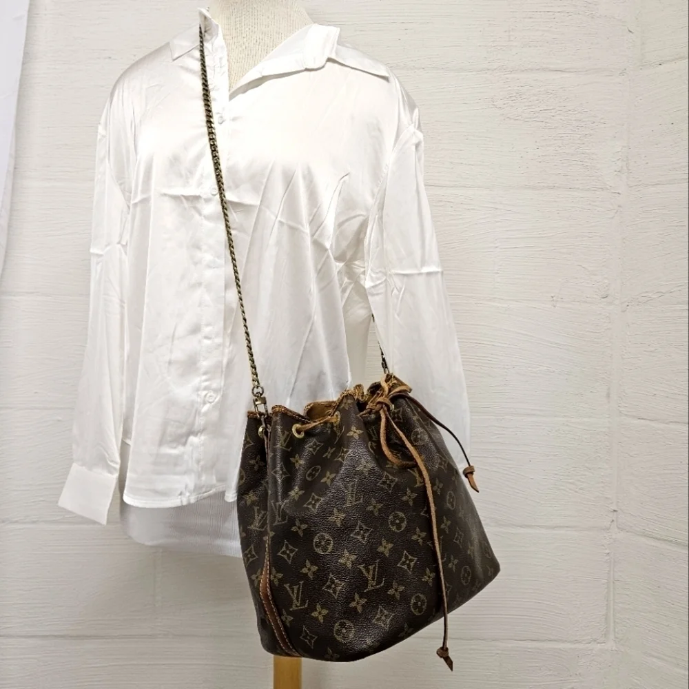 Louis Vuitton Noe Bucket Bag in Monogram Canvas and Leather